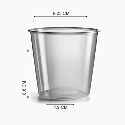كوب بلاستيكي شفاف U-Shape pet 10 oz