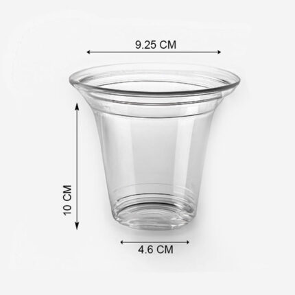 كوب بلاستيكي شفاف S-Smart pet 10 OZ