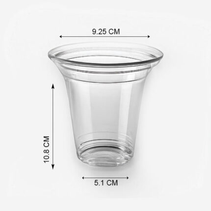كوب بلاستيكي شفاف S-Smart pet 12 OZ