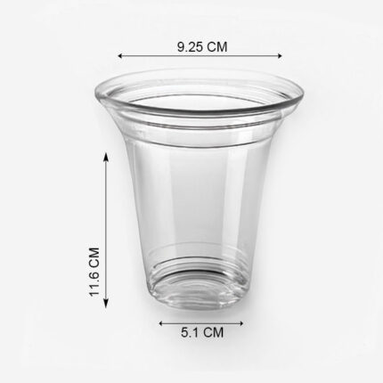 كوب بلاستيكي شفاف S-Smart pet 14 OZ